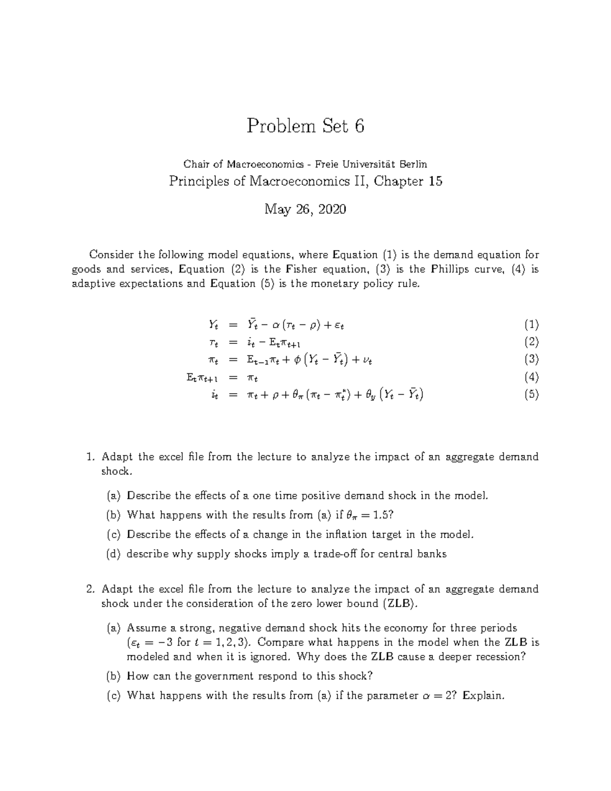 PS6 - Problem Set 6 / Sommersemester 2020 - Problem Set 6 Chair Of ...