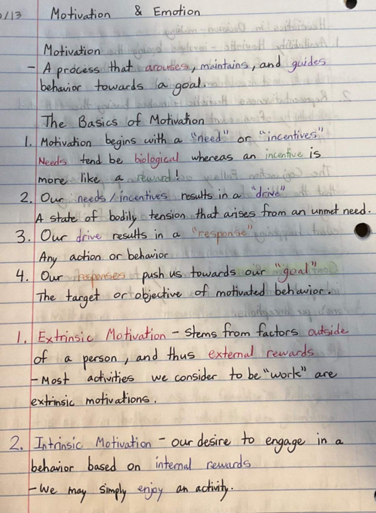 Module 8 - Motivation and Emotion - PSY 103 - Studocu