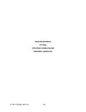 Specific tests - notes - PHT 2252-2252L SELECTED MATERIALS - SESSION II ...