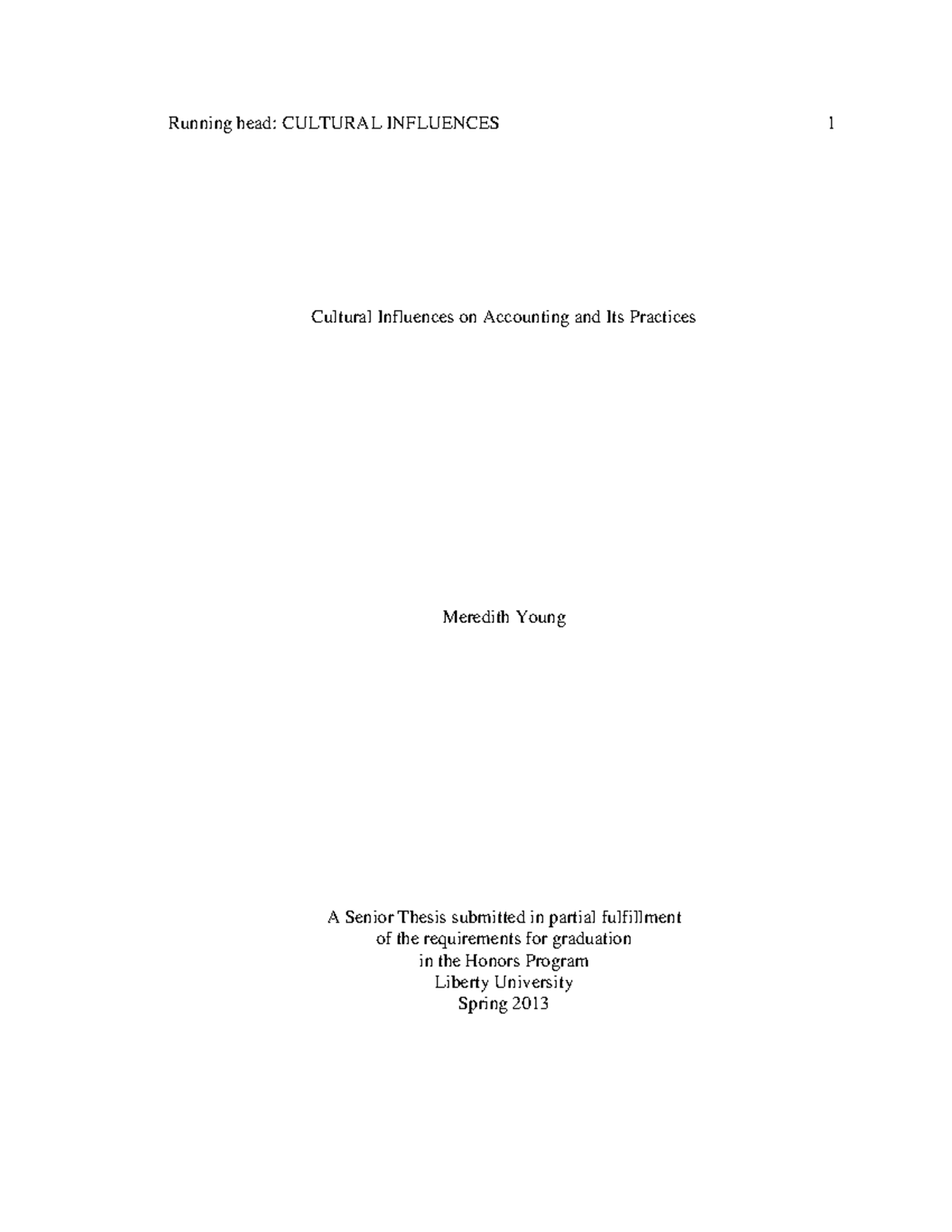 Cultural Influences on Accounting and Its Practices ...