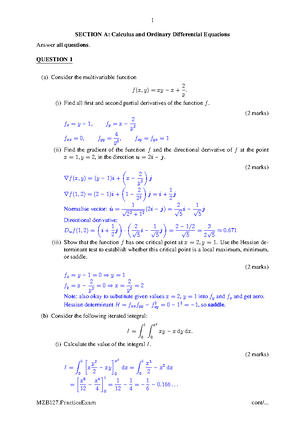 PSTB - PST B Example - MZB Eng. Mathematics and Statistics Problem ...