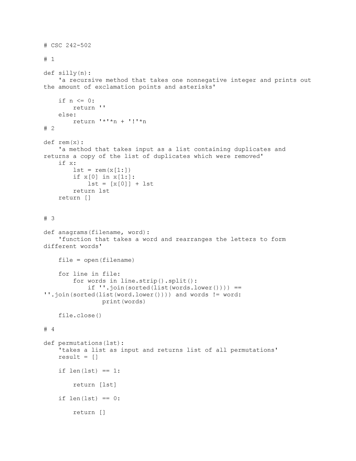 cs python fundamentals afe assignment 1 silly sentences