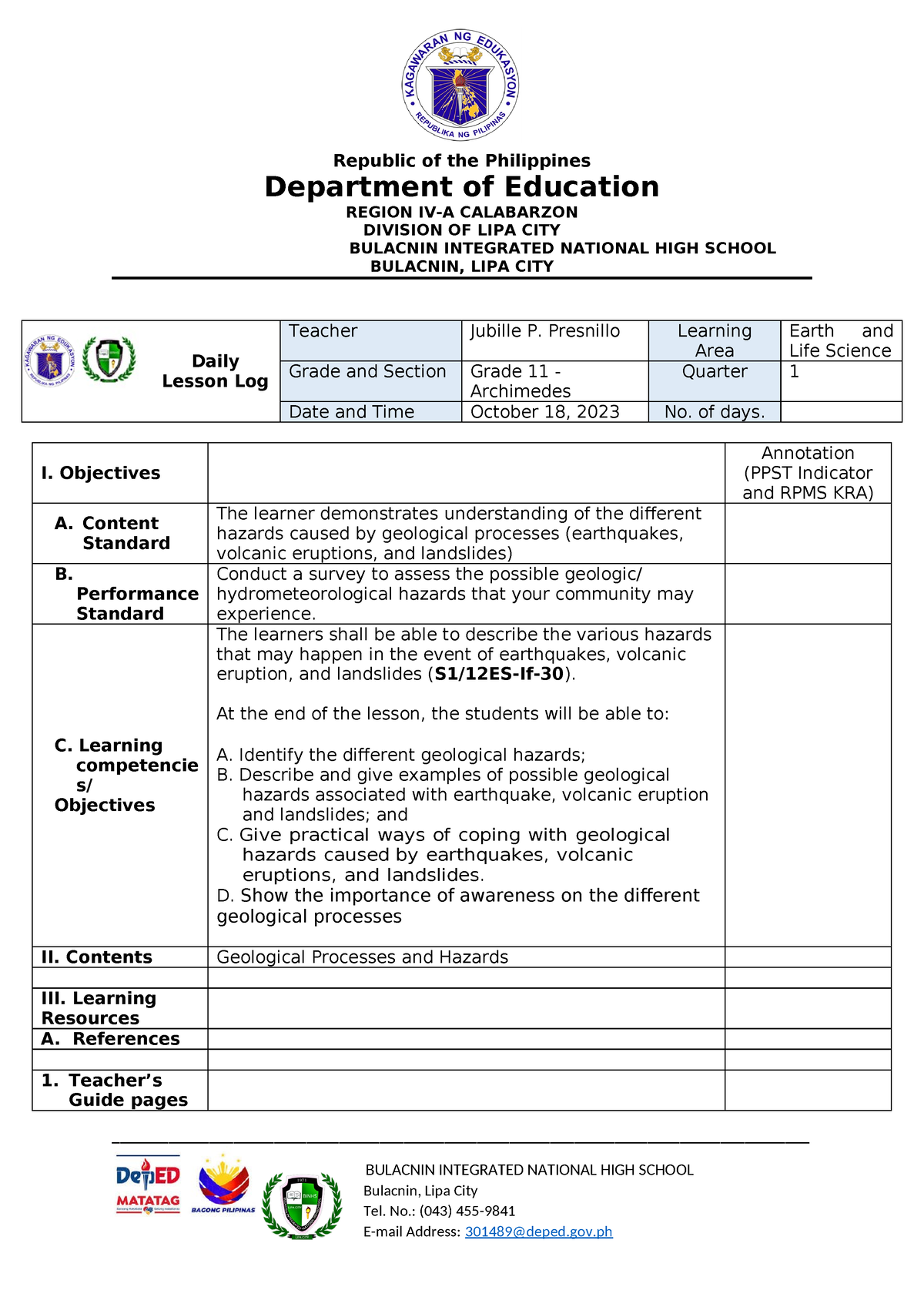 MIL COT 2023 Q4 - stem - Department of Education REGION IV-A CALABARZON ...