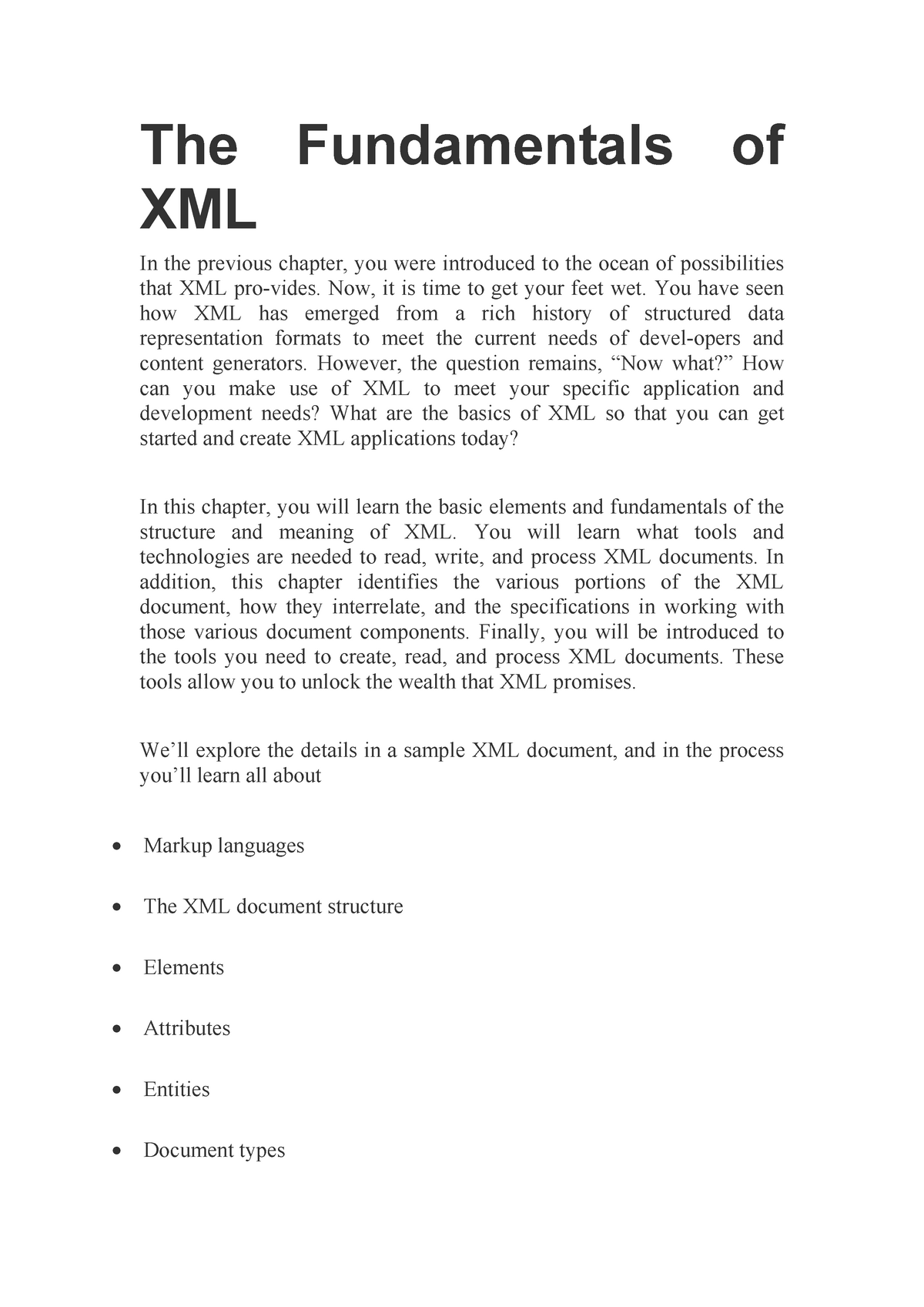 the-fundamentals-of-xml-the-fundamentals-of-xml-in-the-previous