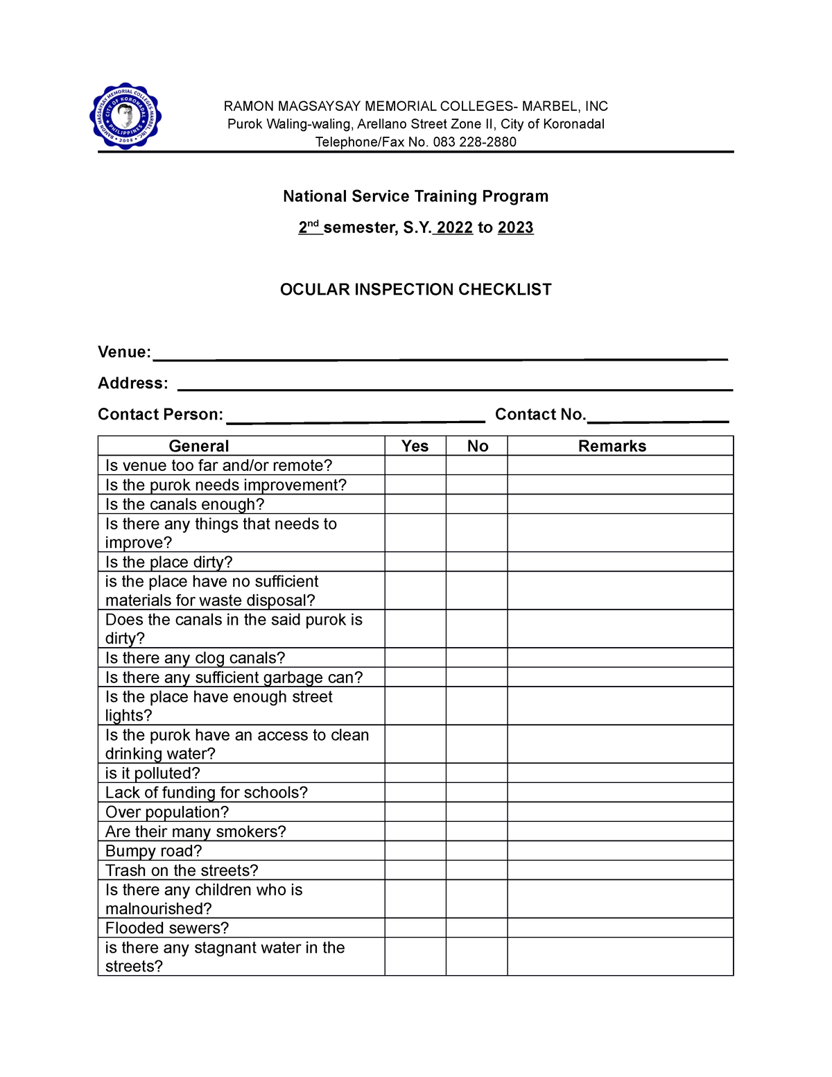 ocular-inspection-checklist-ramon-magsaysay-memorial-colleges-marbel