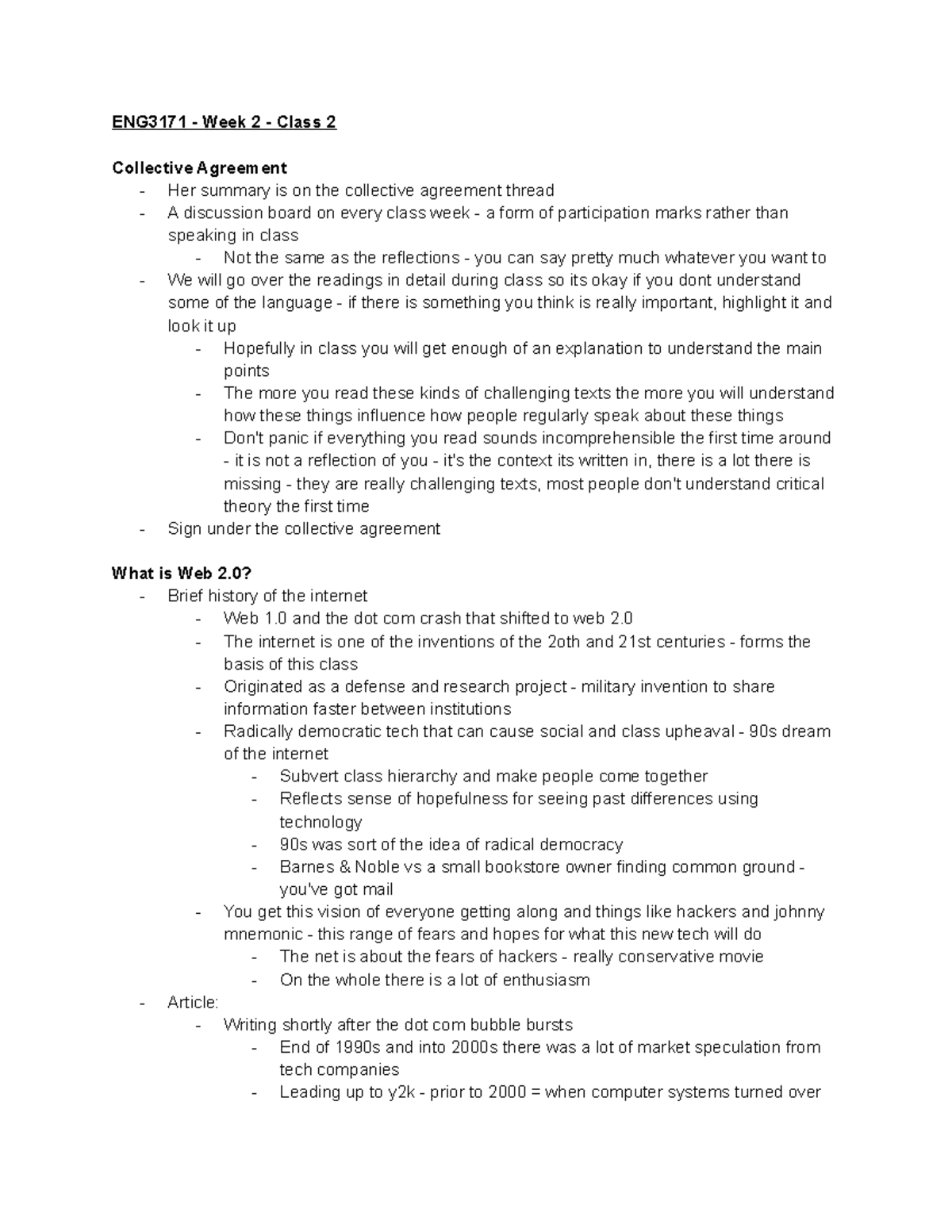 ENG3171 - Week 2 - Class 2 - ENG3171 - Week 2 - Class 2 Collective ...