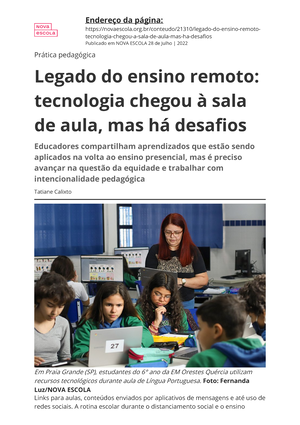 Legado do ensino remoto: tecnologia chegou à sala de aula, mas há