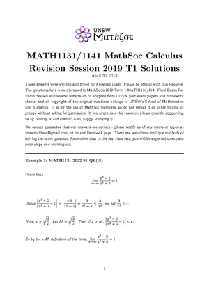 MATH1131 - math 1A assignment - Question 2 Given in two planes in ...