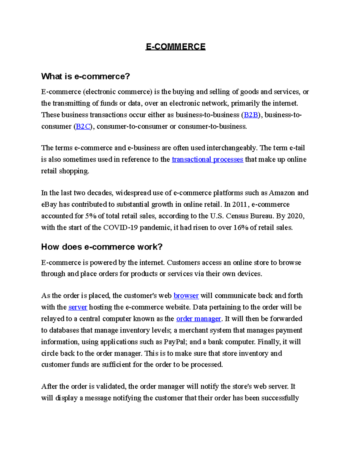 E Notes What is (electronic