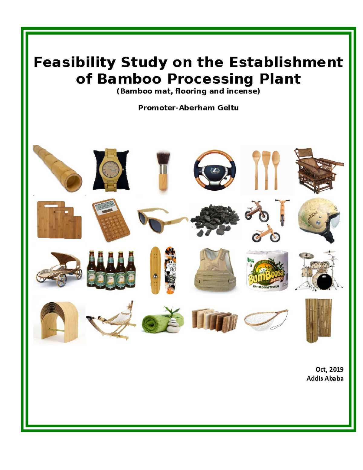 Bamboo Furniture Production Plant Copy Feasibility Study on the