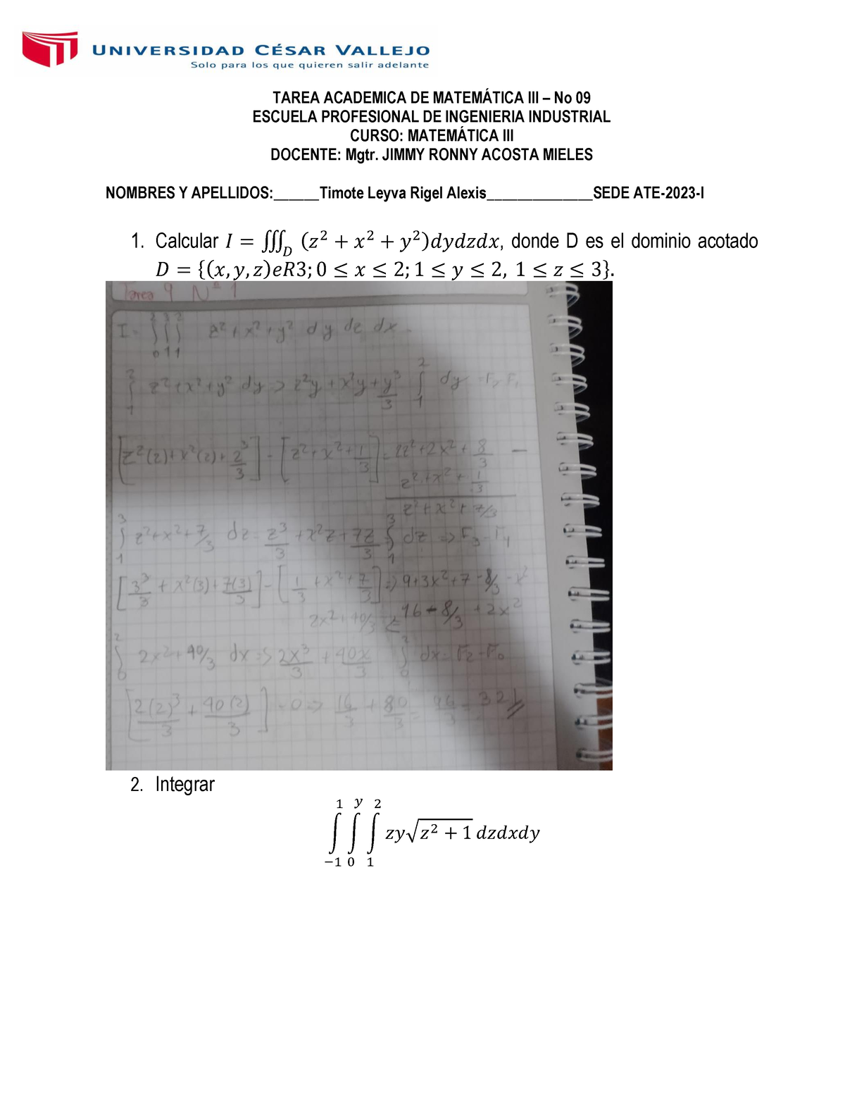 Tarea Academica No9 - Resolucion De Algunos Ejercicios - TAREA ...