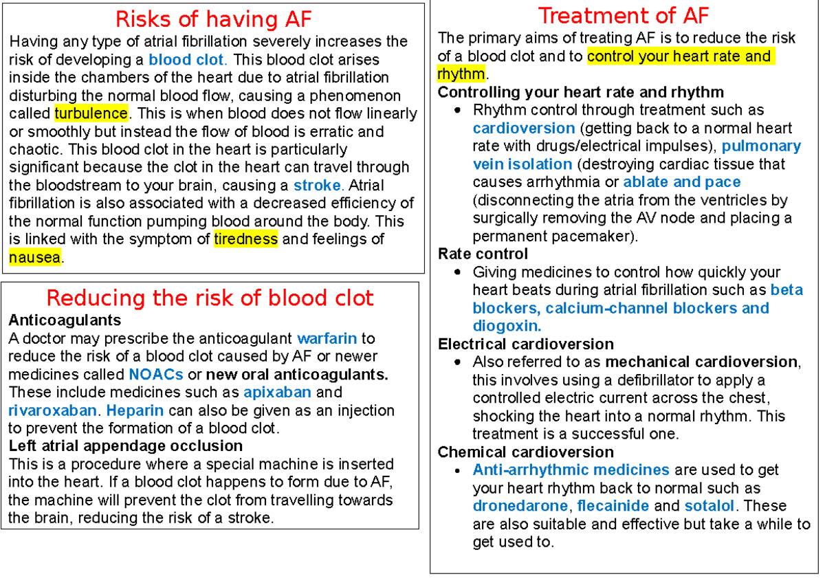 Atrial fibrillation 4 - Risks of having AF Having any type of atrial ...