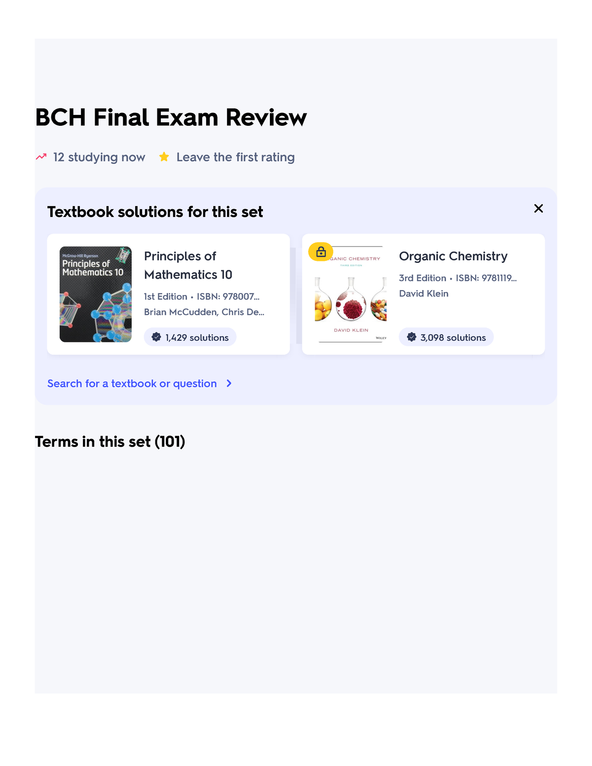 Quizlet - BCH Final Exam Review 12 Studying Now Leave The First Rating ...