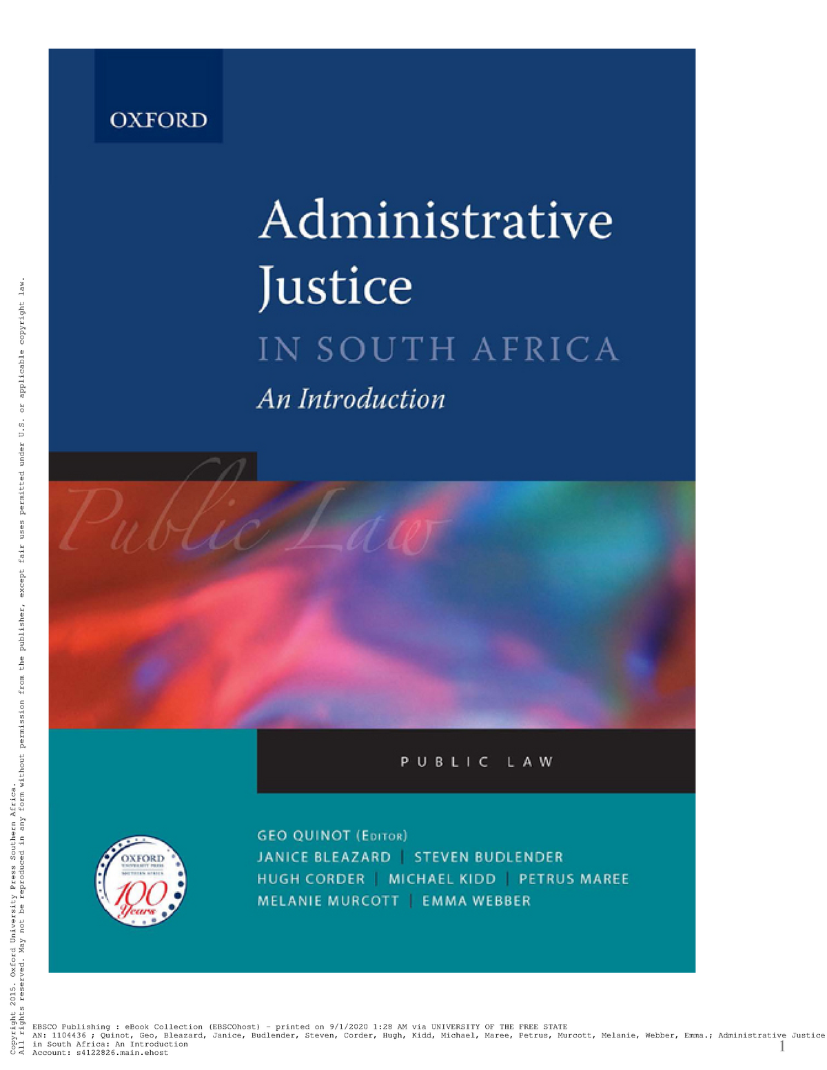 Administrative Justice Textbook Law - Copyright 2015. Oxford University ...