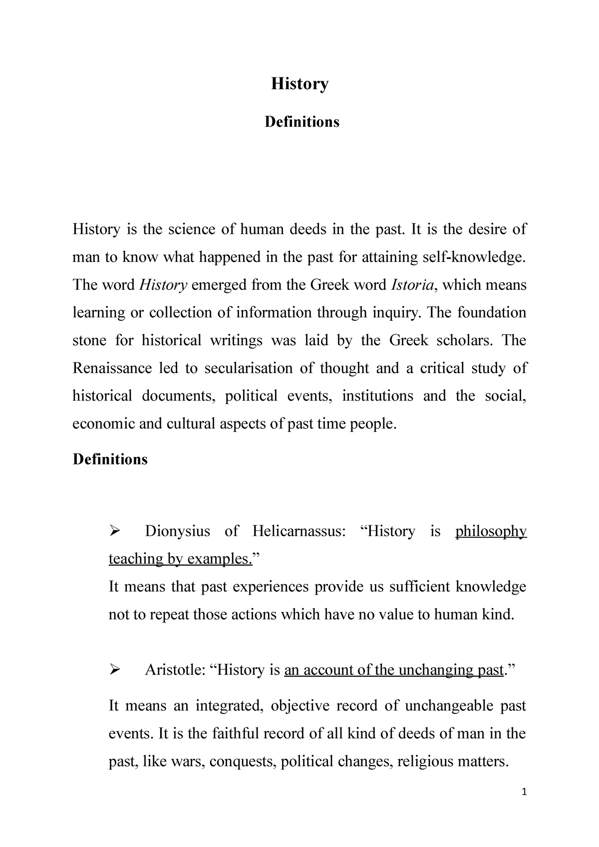 history definition by historians essay