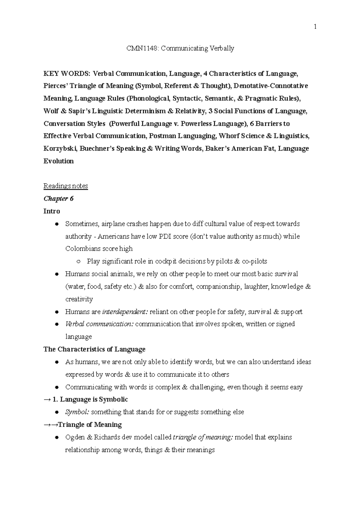 CMN1148 Communicating Verbally Powerless Language), 6 Barriers to