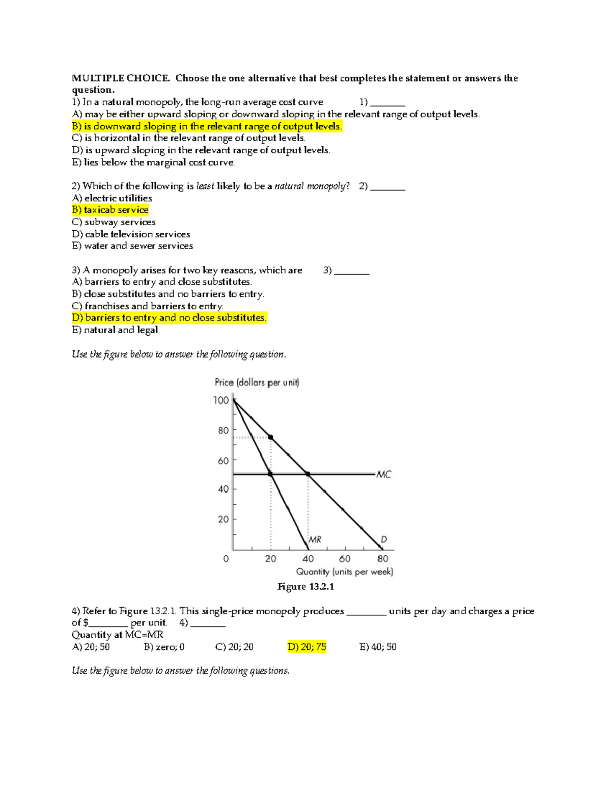 Chapter 13 - Lecture Notes 13 - MULTIPLE CHOICE. Choose The One ...