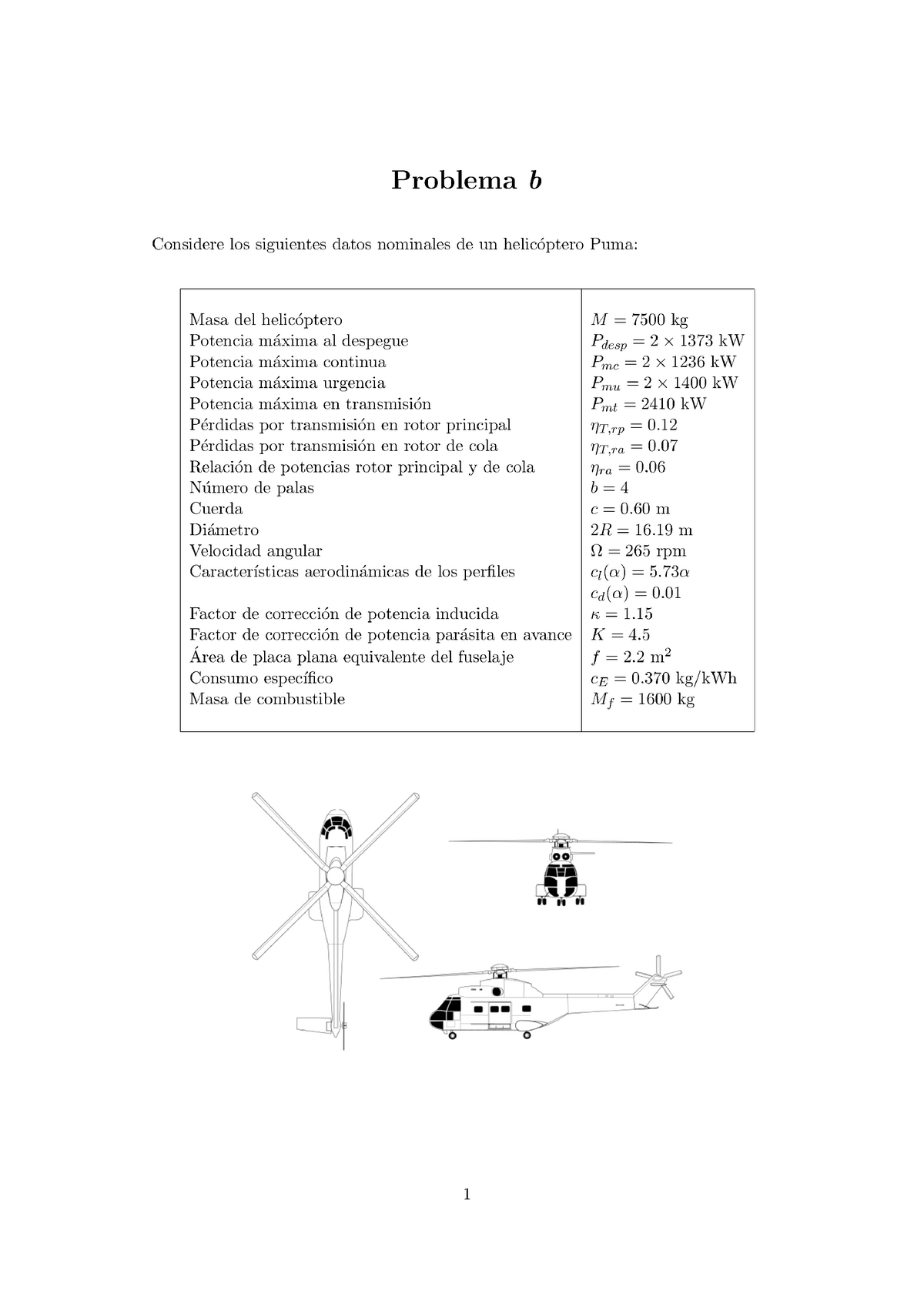 Problema B Enunciado - Example Of Typical Exam Problem - 1. Determinaci ...