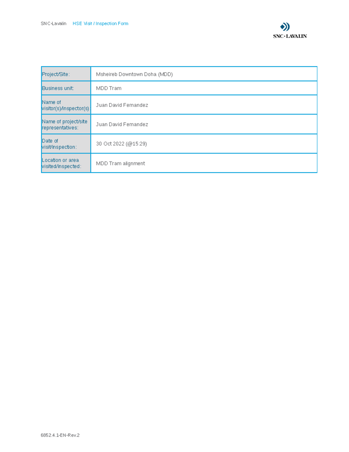 Management Visit report 30 Oct 2022 Updates - Project/Site: Msheireb ...