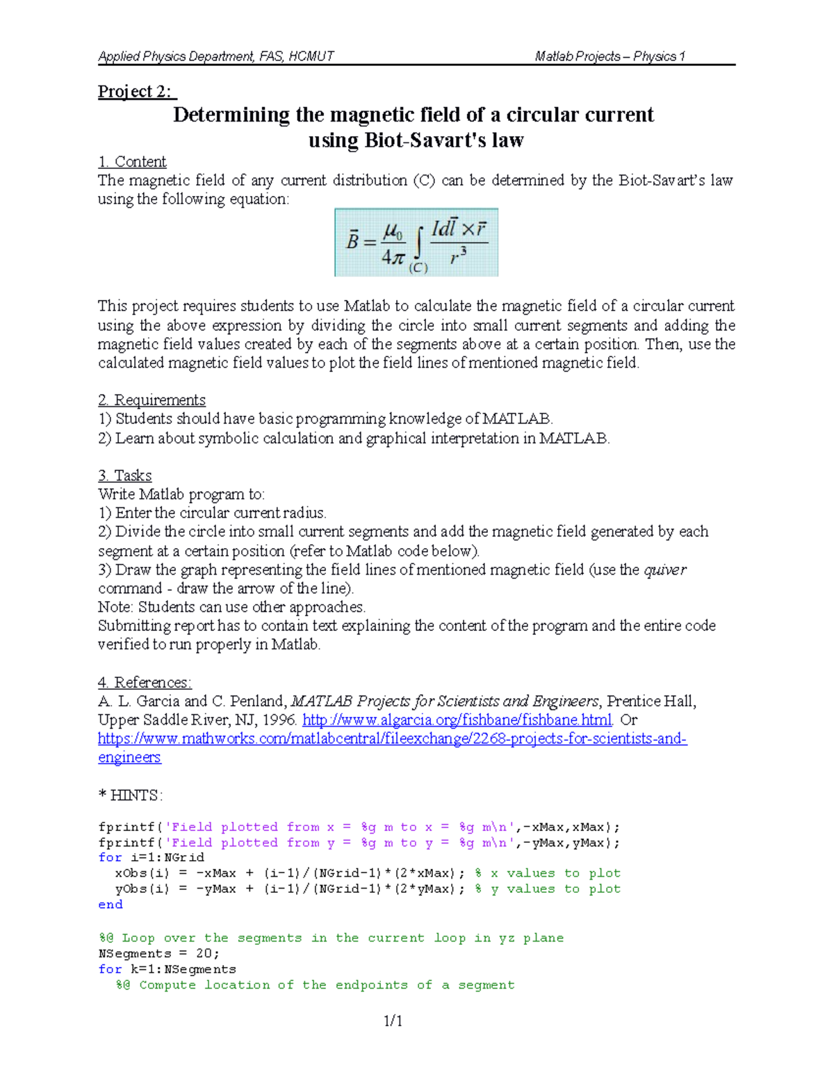 Project 02 - Applied Physics Department, FAS, HCMUT Matlab Projects ...