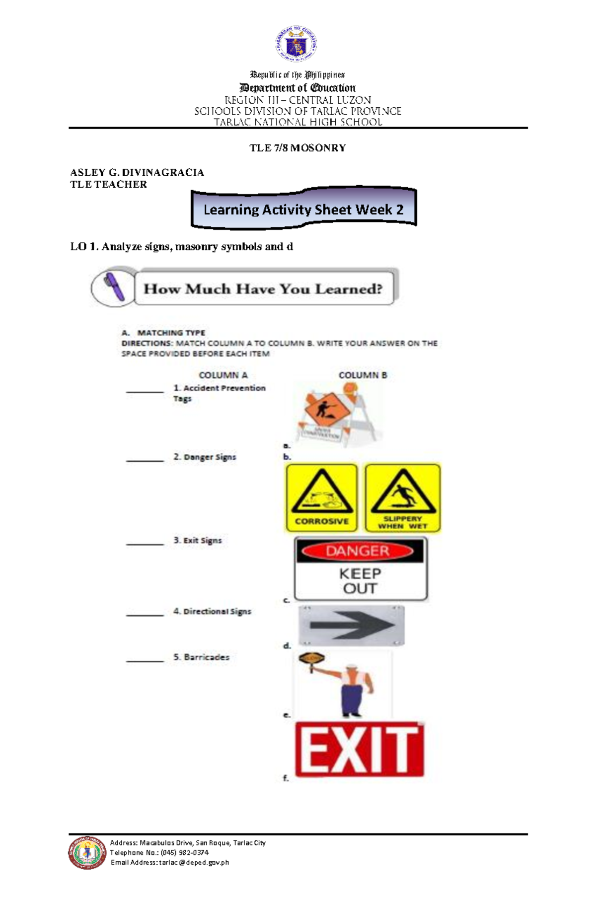 LAS-Week-2-Masonry - fdsgdsfgbdsv - Information Technology - Address ...