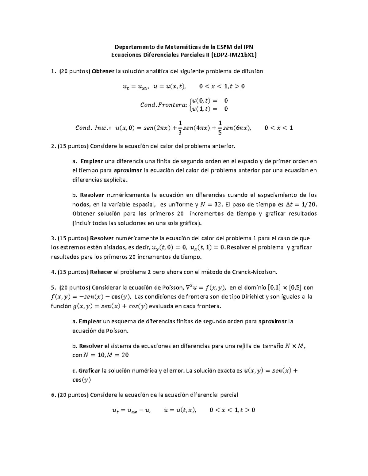 EDP2-IM21b X1 - Ejercicios - Departamento De Matem·ticas De La ESFM Del ...