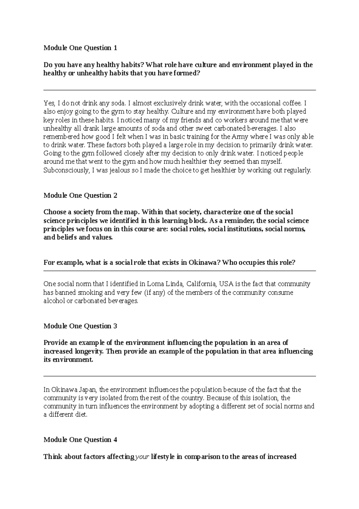 Jake Stiver SCS 200 Applied Social Sciences module 1 short responses ...