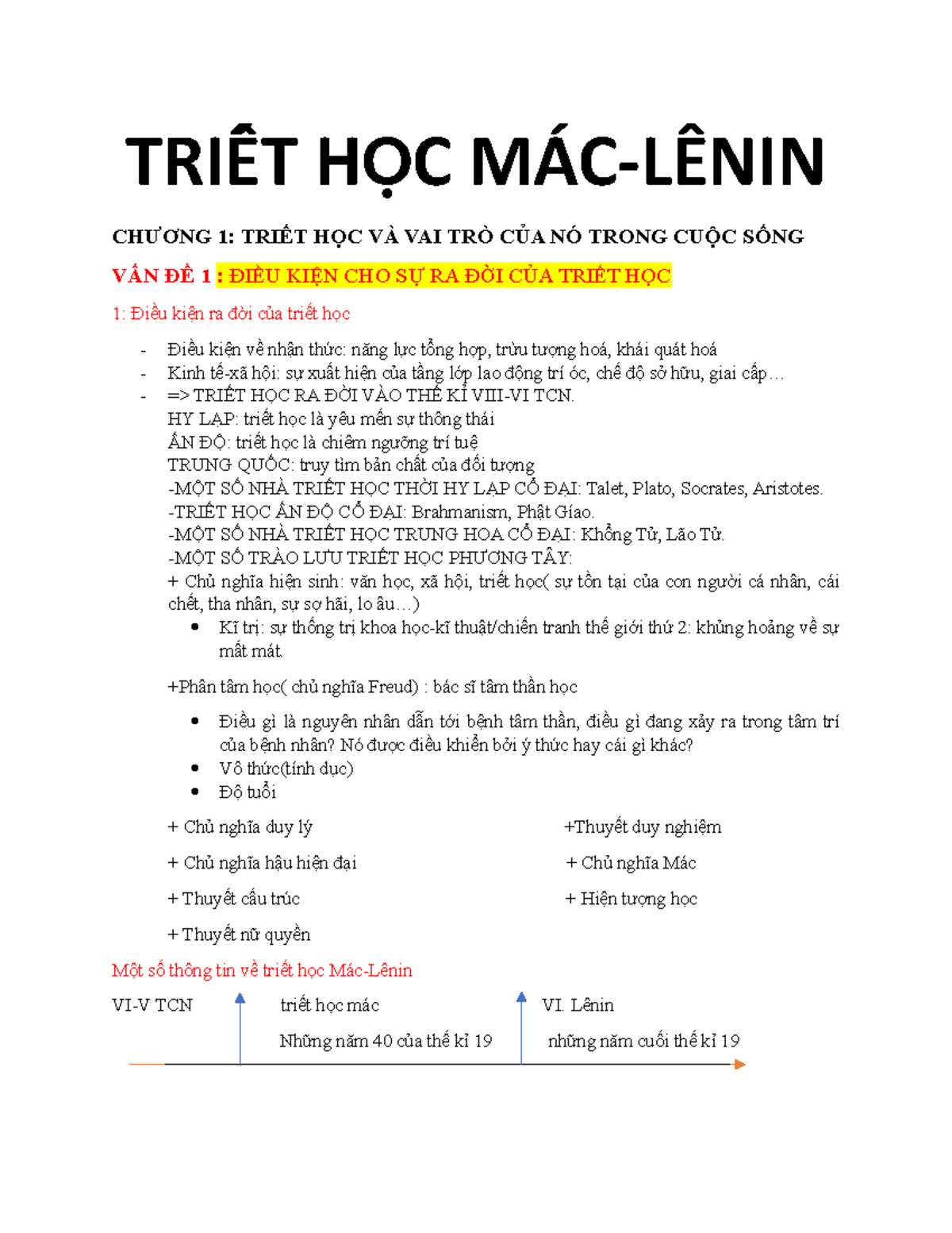 TRIẾT HỌC MAC LENIN, KHÁI NIỆM, CHỨC NĂNG, - TRIẾẾT H C MÁC-LẾNINỌ CHƯƠNG 1: TRIẾT HỌC VÀ VAI TRÒ - Studocu