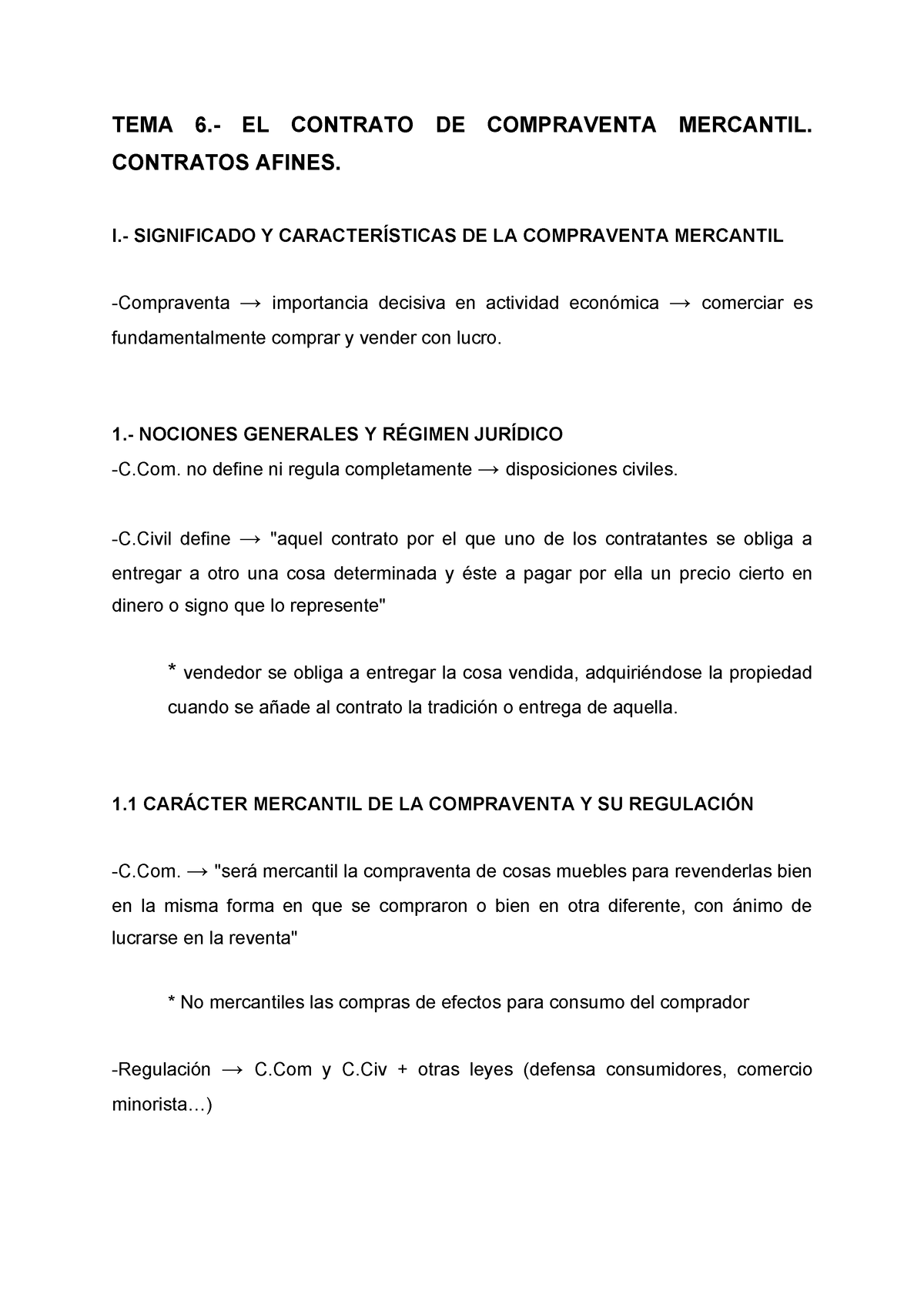 Contrato Compraventa Mercantíl Tema 6 El Contrato De Compraventa Mercantil Contratos Afines 6762