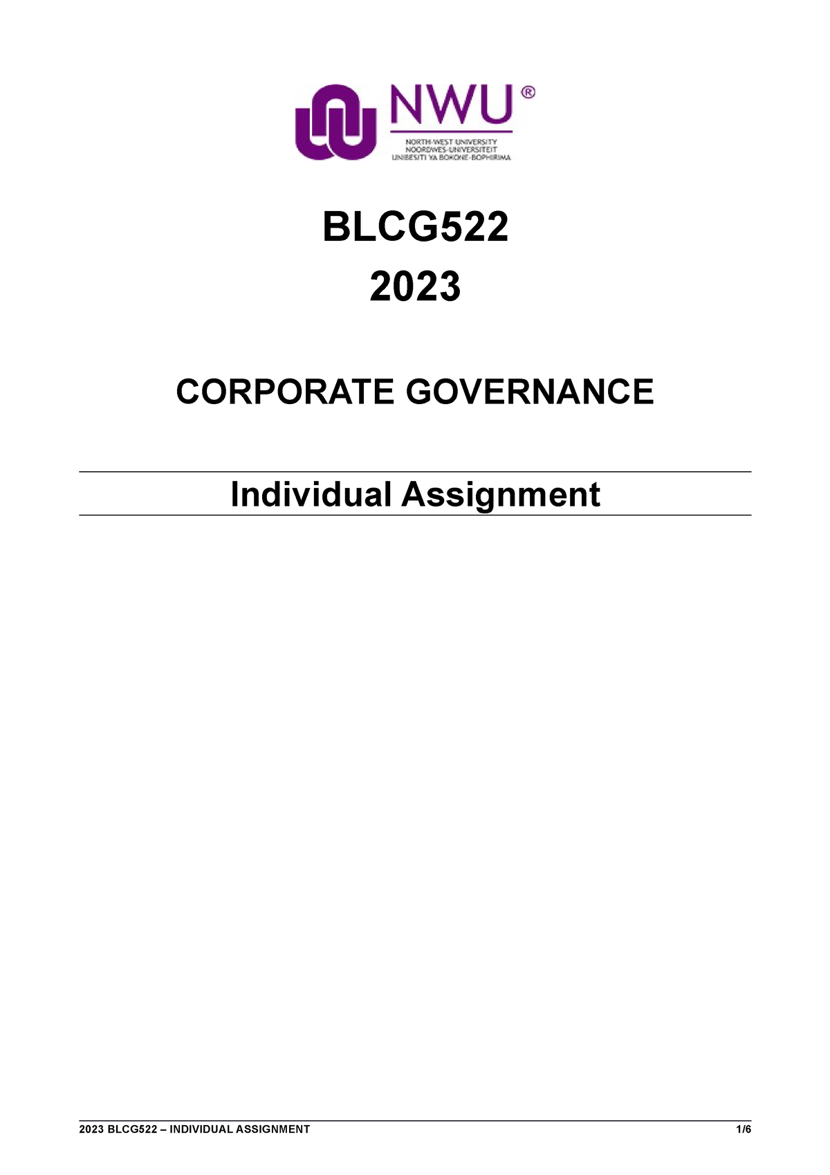 BLCG522 Individual Assignment 2023 BLCG 2023 CORPORATE GOVERNANCE   Thumb 1200 1698 