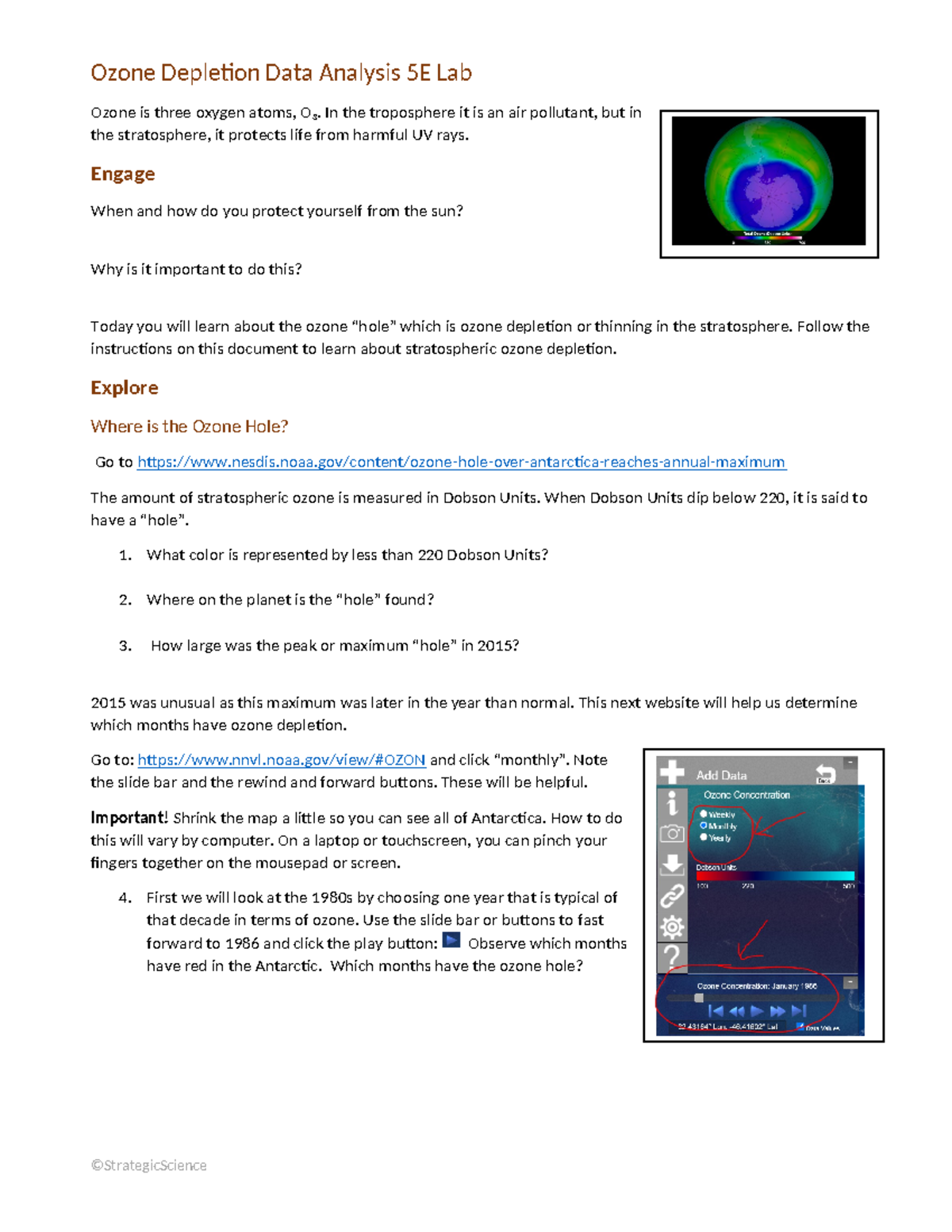 Ozone+Depletion+Virtual+Lab - Ozone Depletion Data Analysis 5E Lab ...