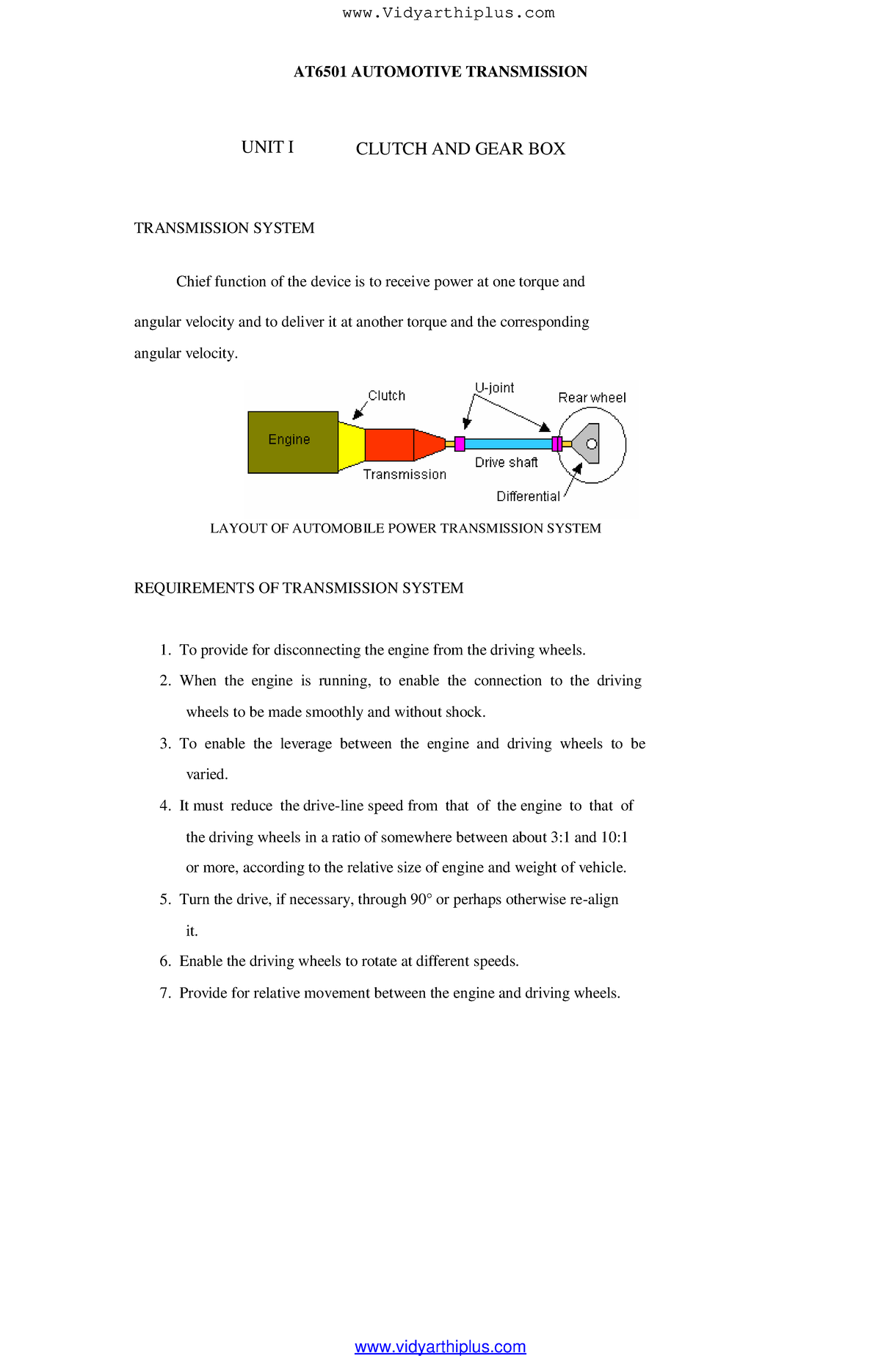 AT6501(R13) Notes Cylinder heads, Cylinders & liners Most modern
