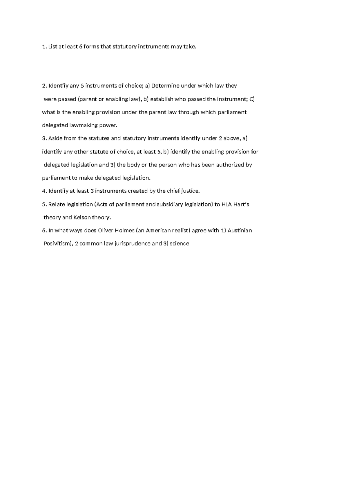 Introducing LAW AssignmentCING LAW - List at least 6 forms that ...
