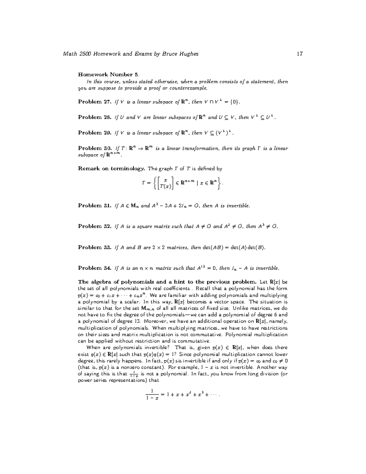 Homework 5 Math 2500 - etdryfugyikh - Math 2500 Homework and Exams by ...