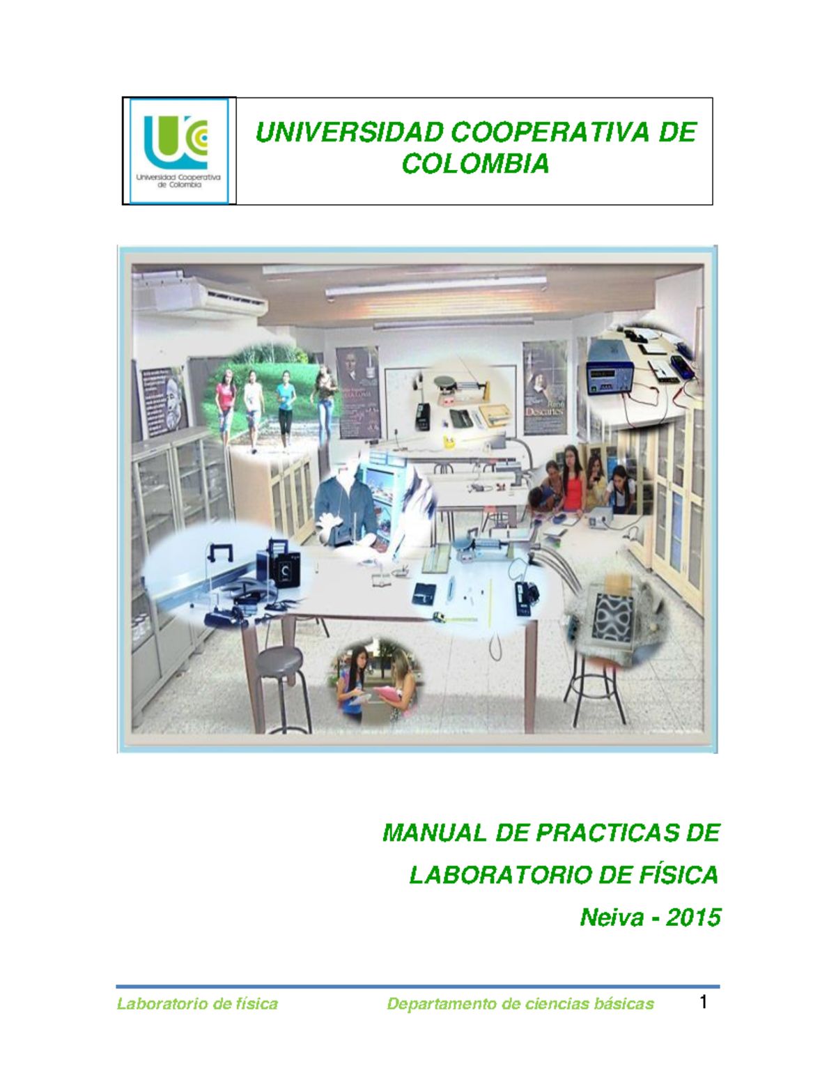 Modulo DE Laboratorio Fisica ELEC Y MAG 1 - MANUAL DE PRACTICAS DE ...