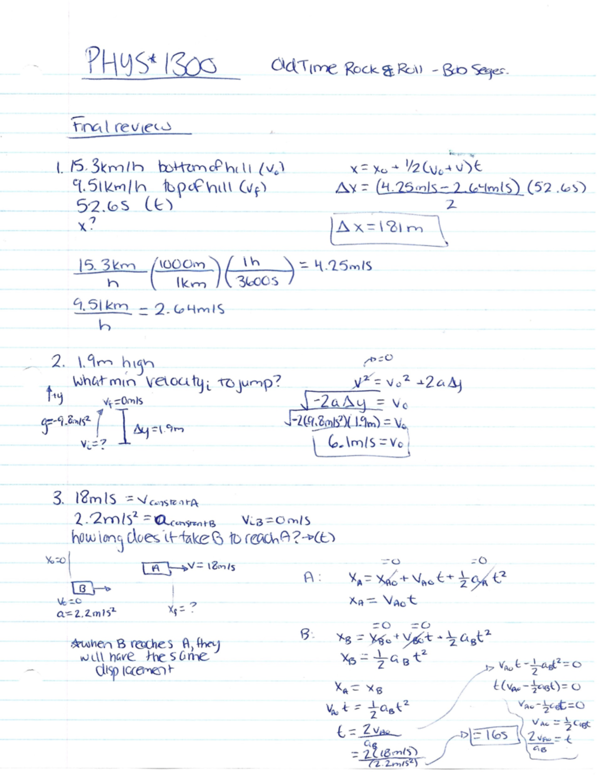 PHYS 1300 Week11 notes - PHYS1300 - Studocu