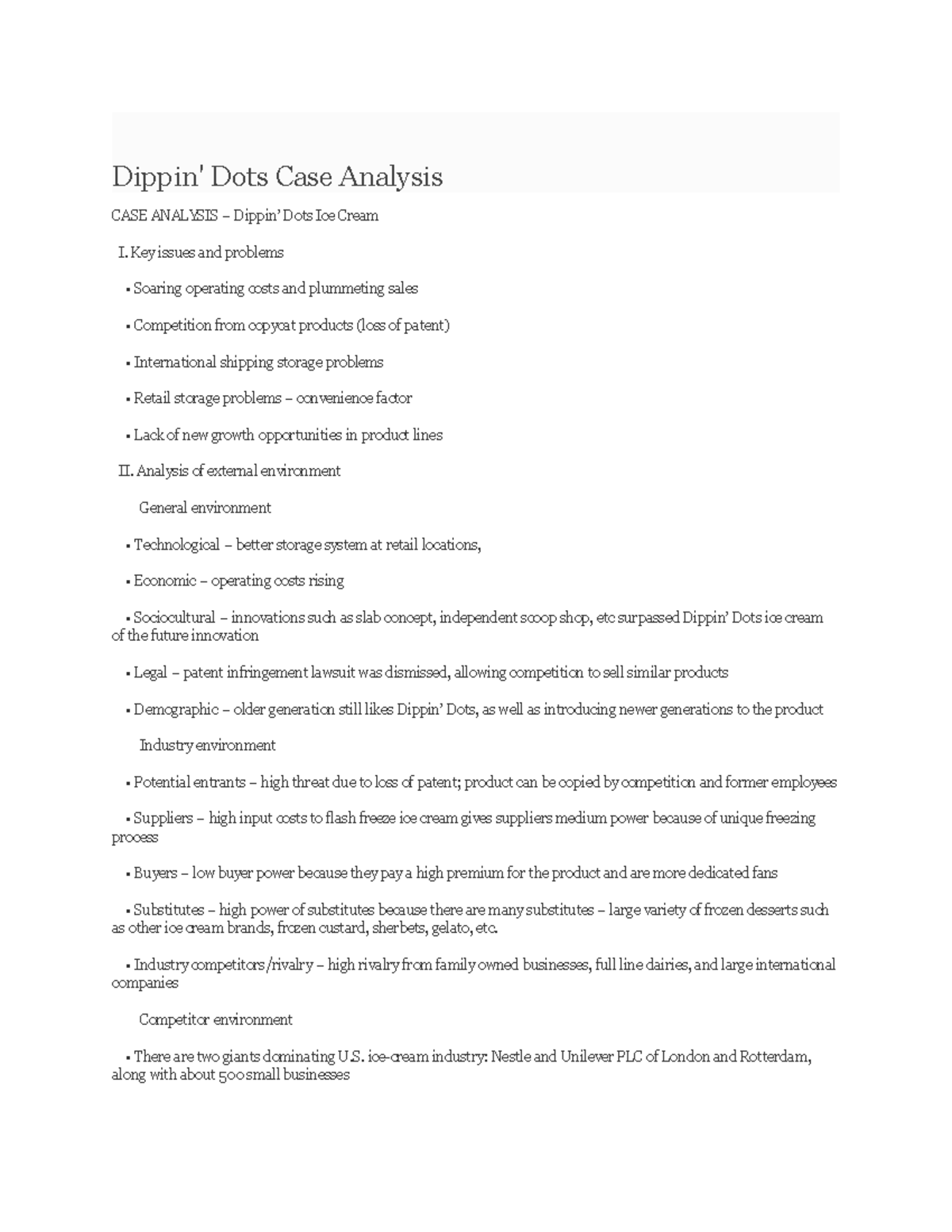 337573929caseanalysis Dippin' Dots Case Analysis CASE ANALYSIS