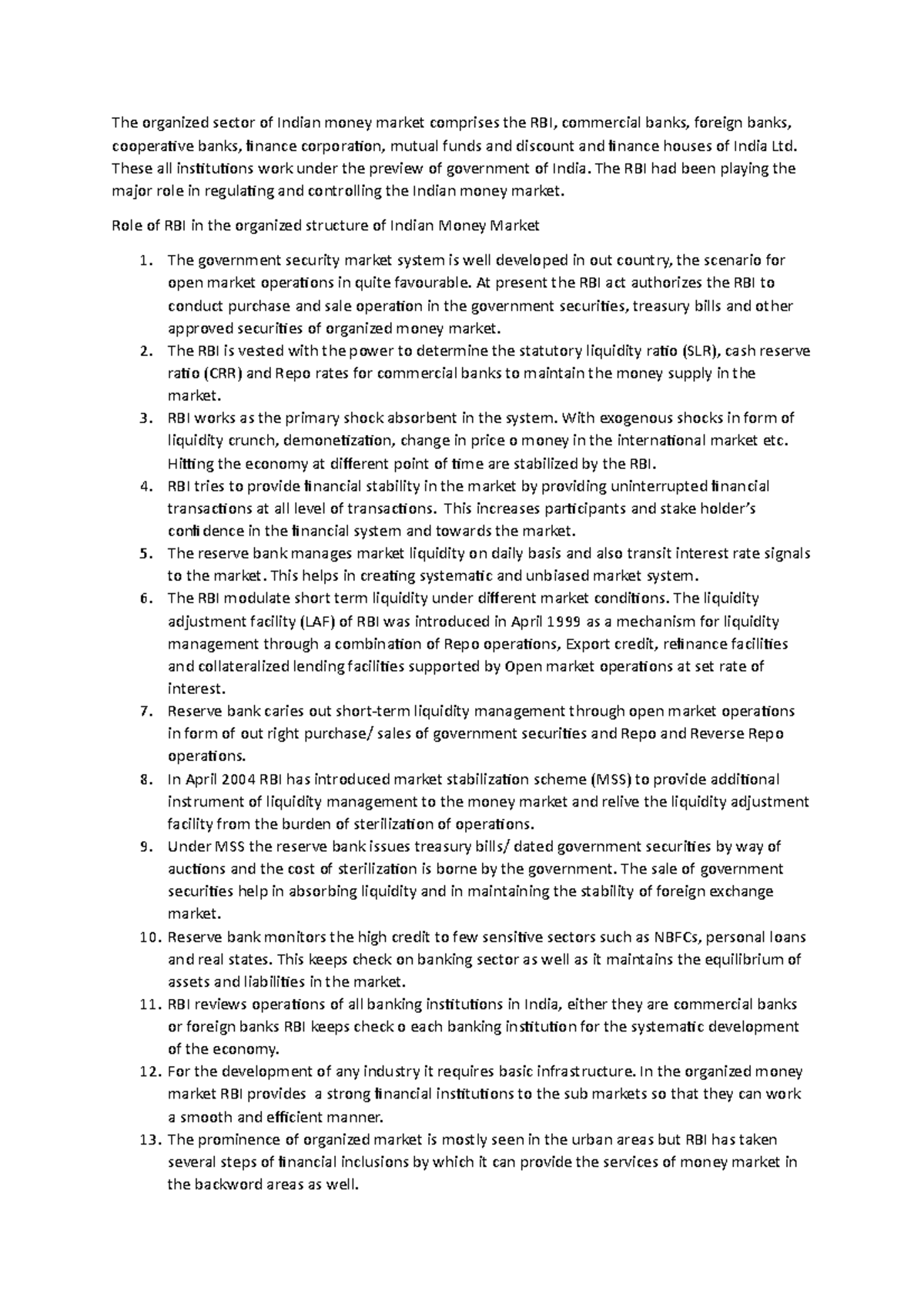 type-role-of-rbi-in-the-organized-structure-of-indian-money-market