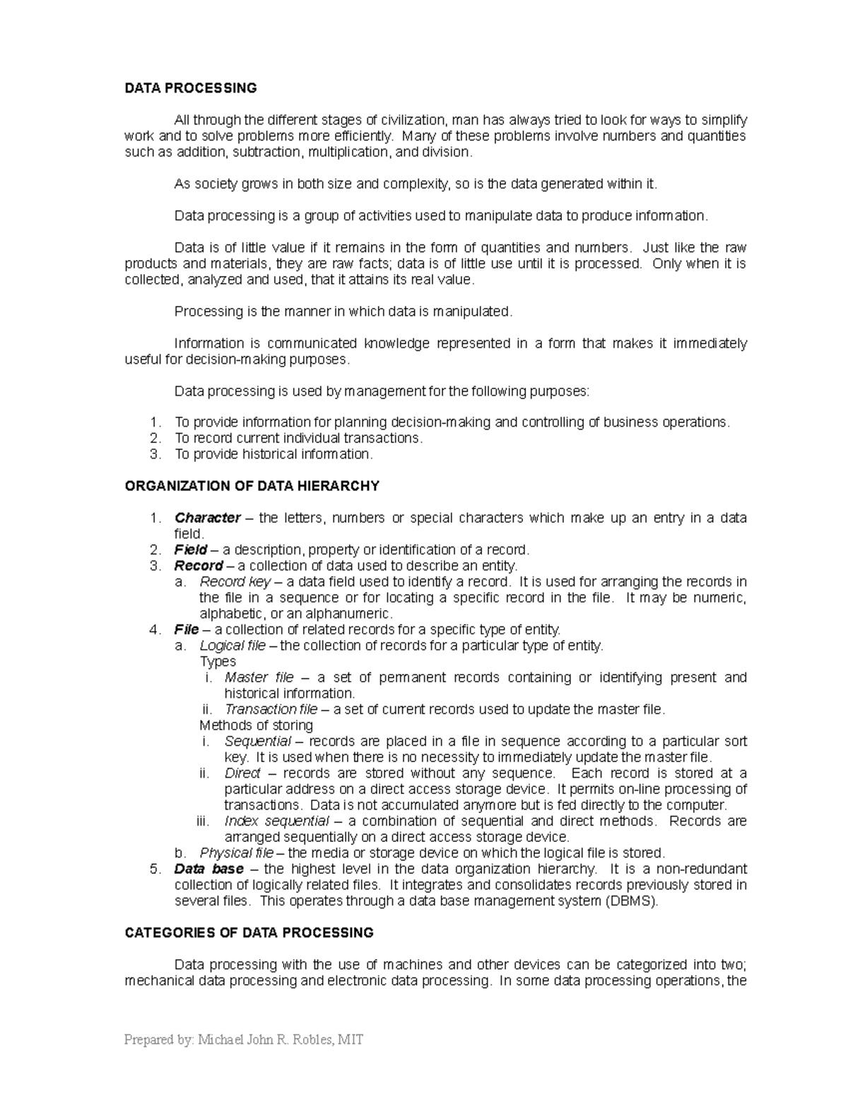 Finals Module-Fundamentals-of-Computing - DATA PROCESSING All through ...
