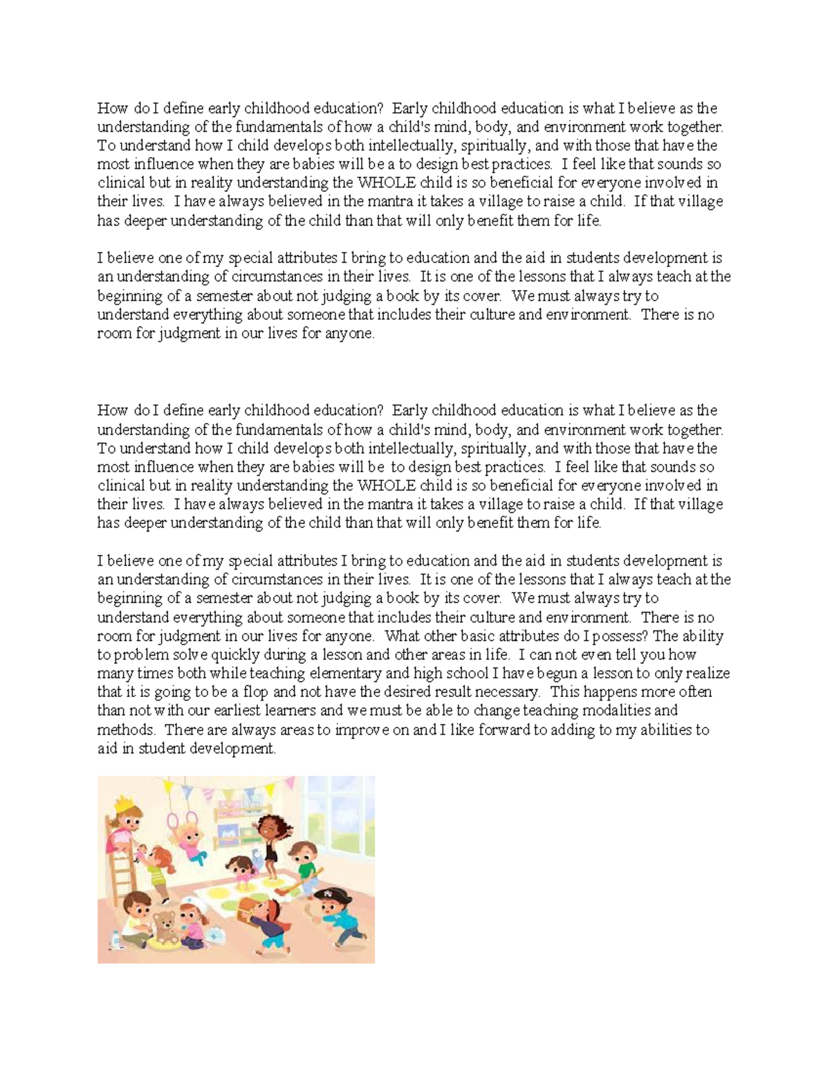 ECEwk 1topic 2 How do I define early childhood education? Early