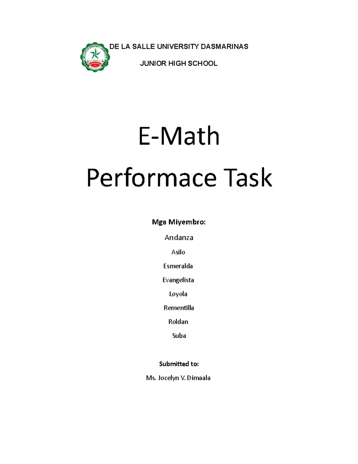 E-Math - Lecture notes 2nd Quarter - Discrete Math - La Salle - Dasma ...