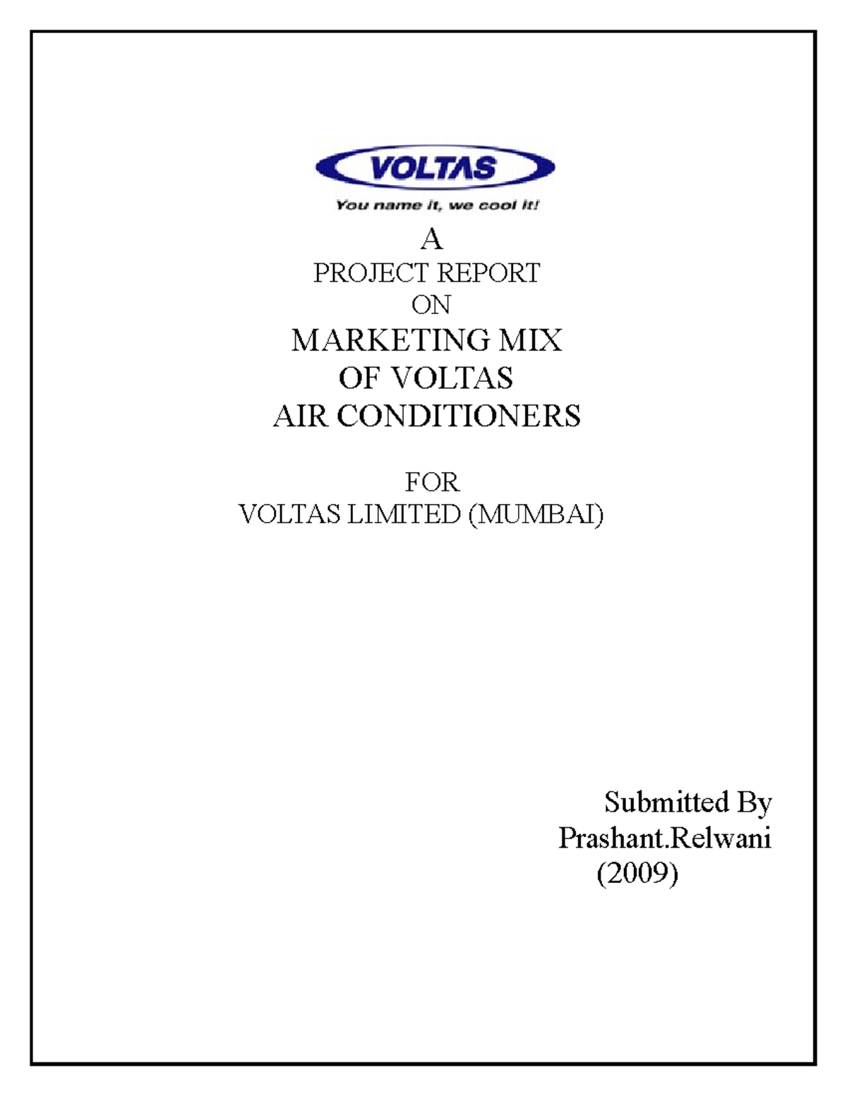 28455701 study into the marketing mix of voltas air conditioners mumbai studocu of voltas air conditioners mumbai