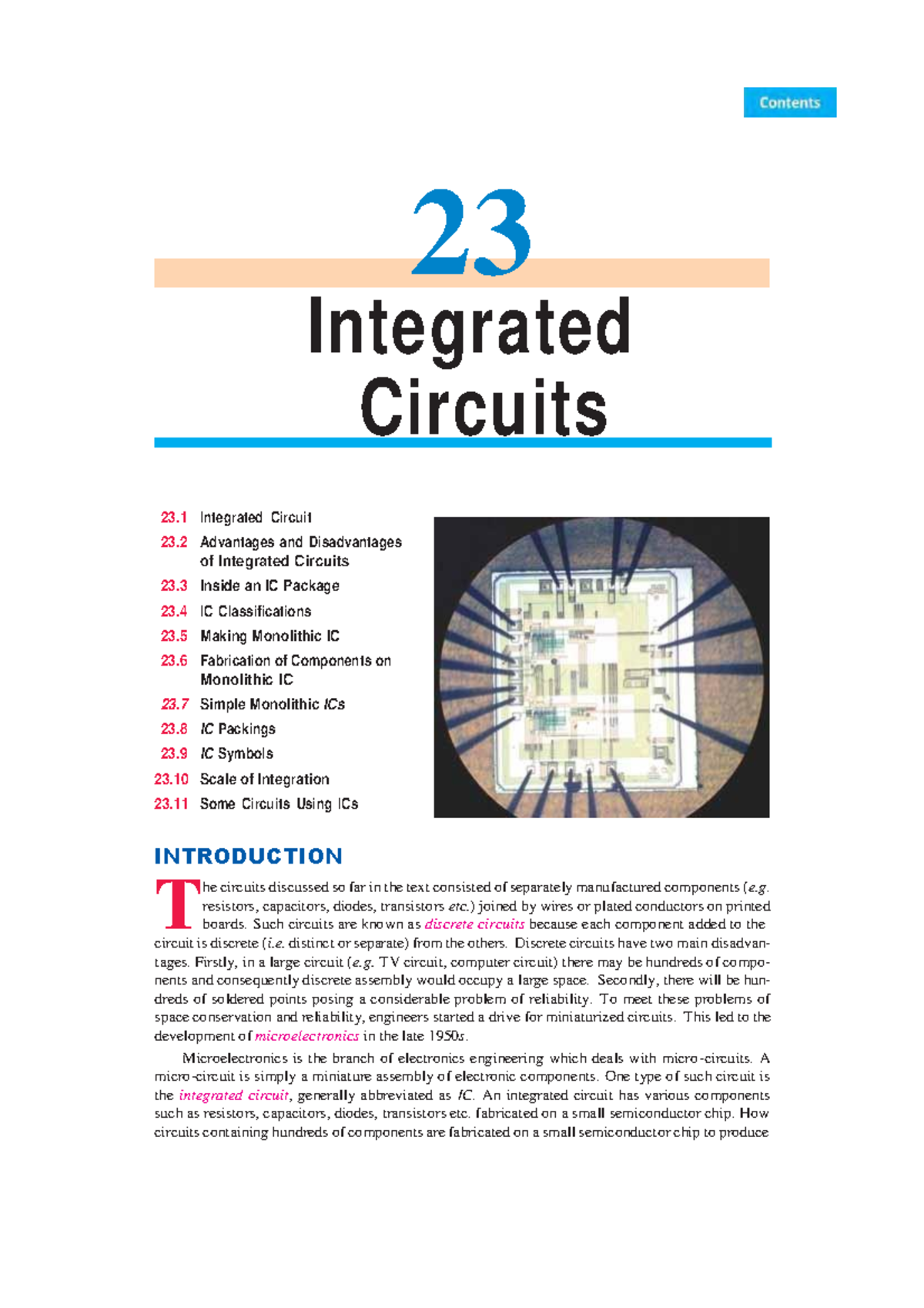 Integrated Circuit Basic Electronics Integrated Circuits 627 23 T