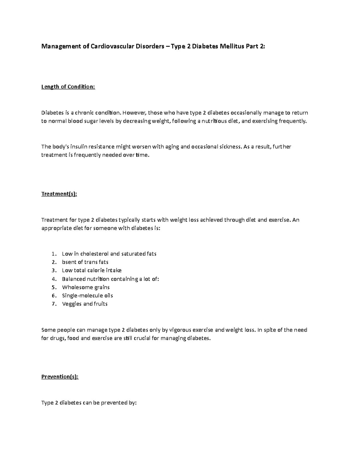 Management of Cardiovascular Disorders – Type 2 Diabetes Mellitus Part ...