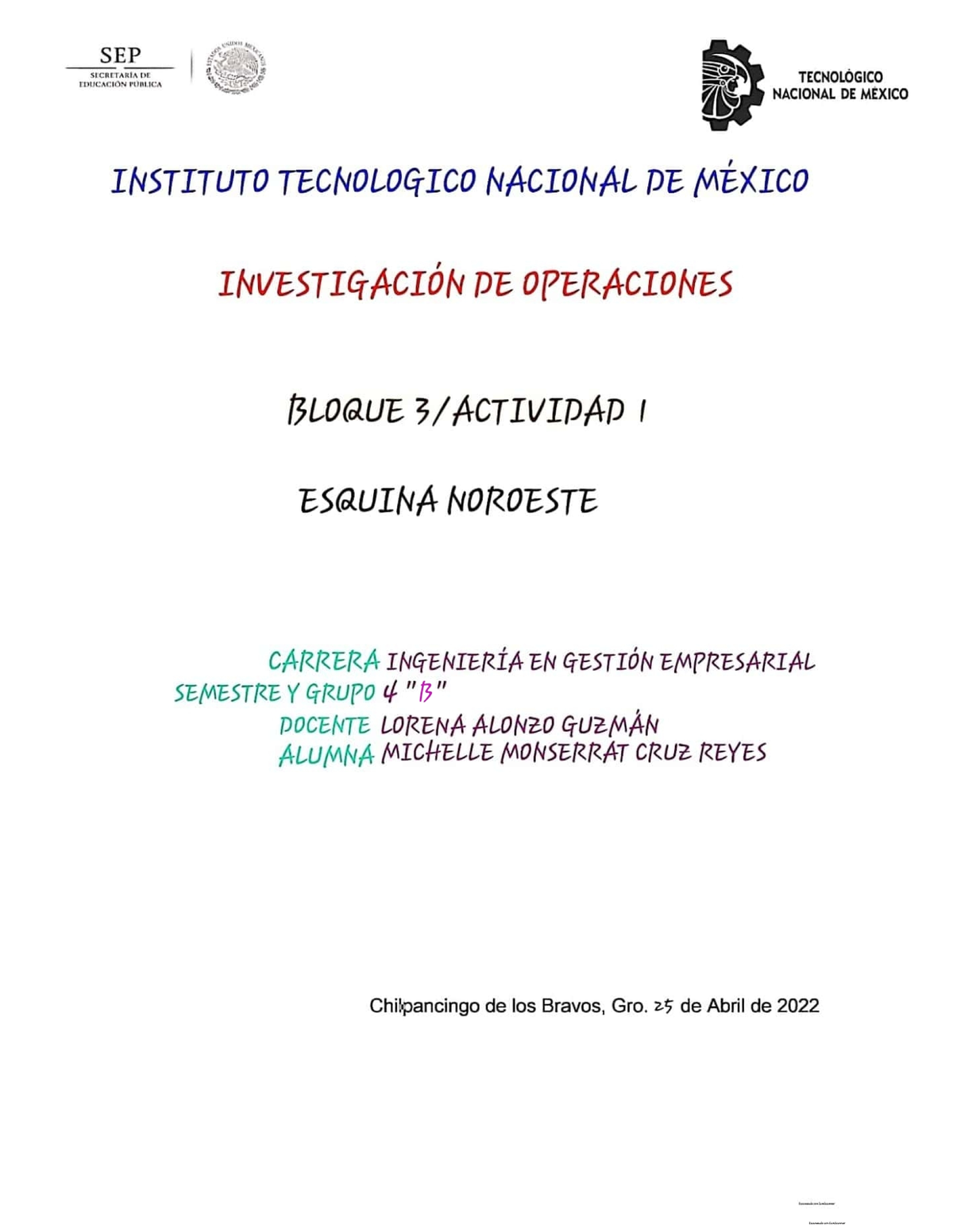 CRUZ Reyes Michelle Monserrat-ACT 1 - Taller de Investigacion - Studocu