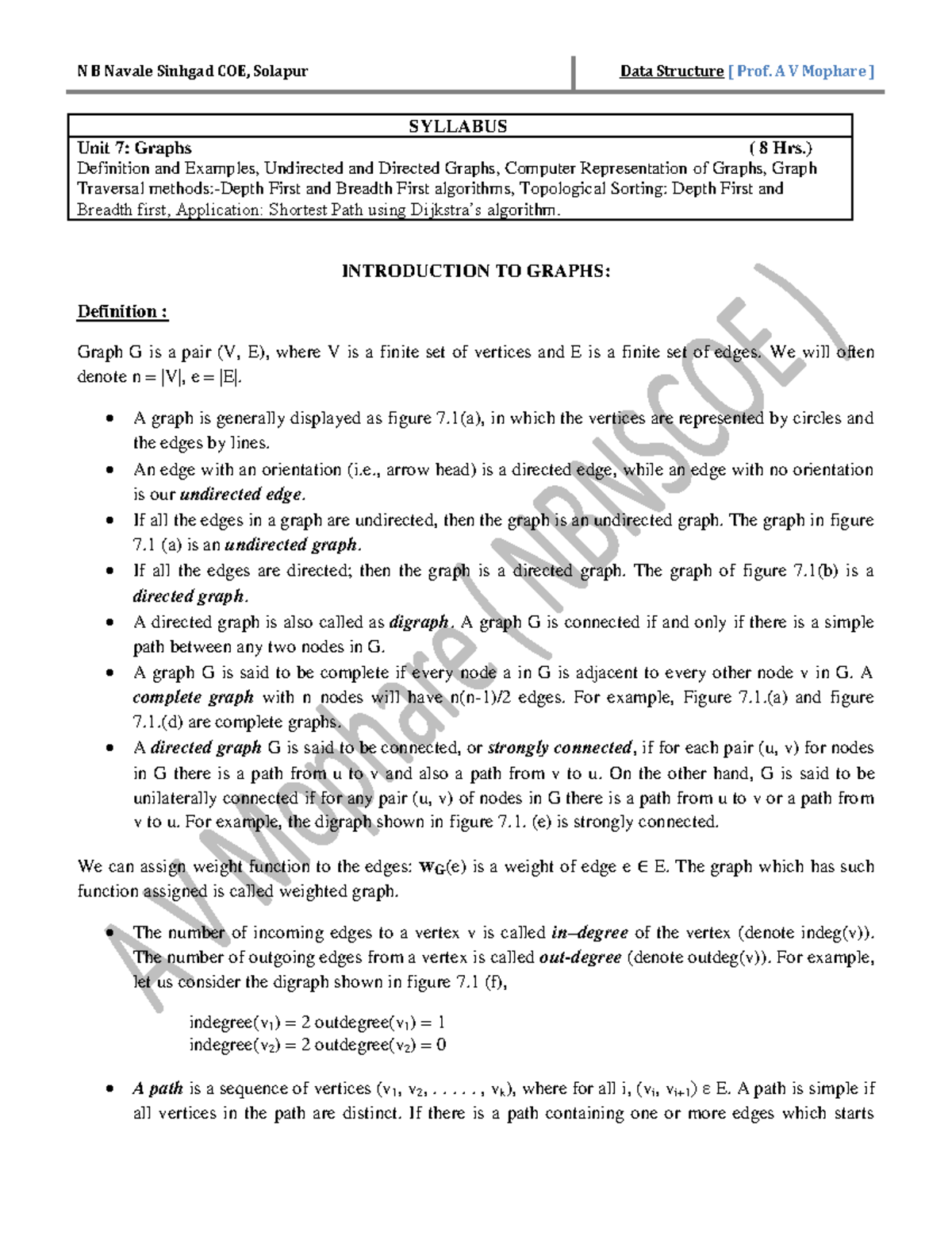 Graphs - ) Definition and Examples, Undirected and Directed Graphs ...