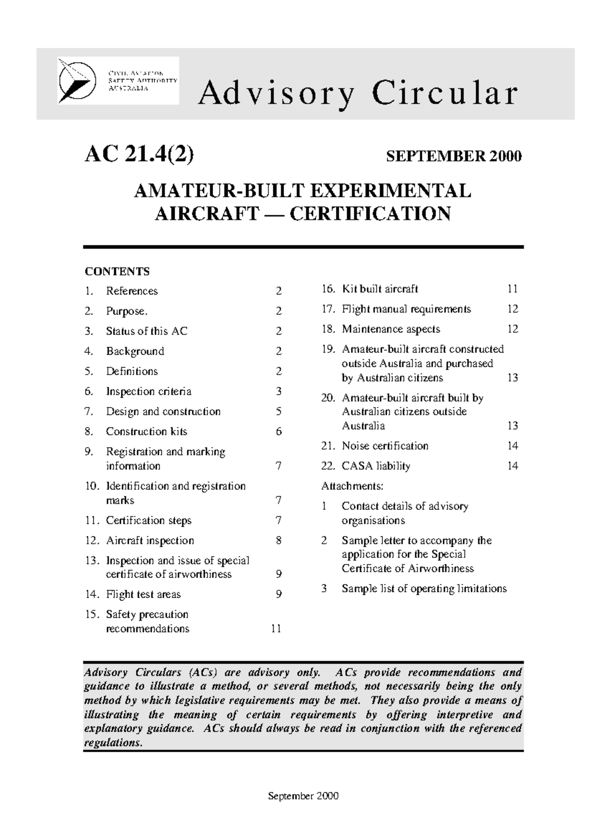 021c04 - Aviation Regulations - Advisory Circular AC 21(2) SEPTEMBER ...