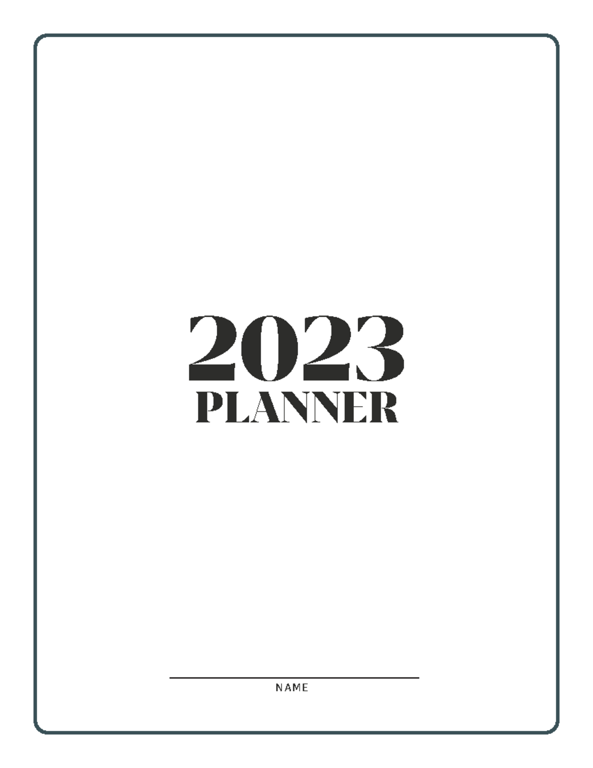 2023 yearly planner - abc - 2023 PLANNER ####### NA ME 2023 M O N T HLY ...