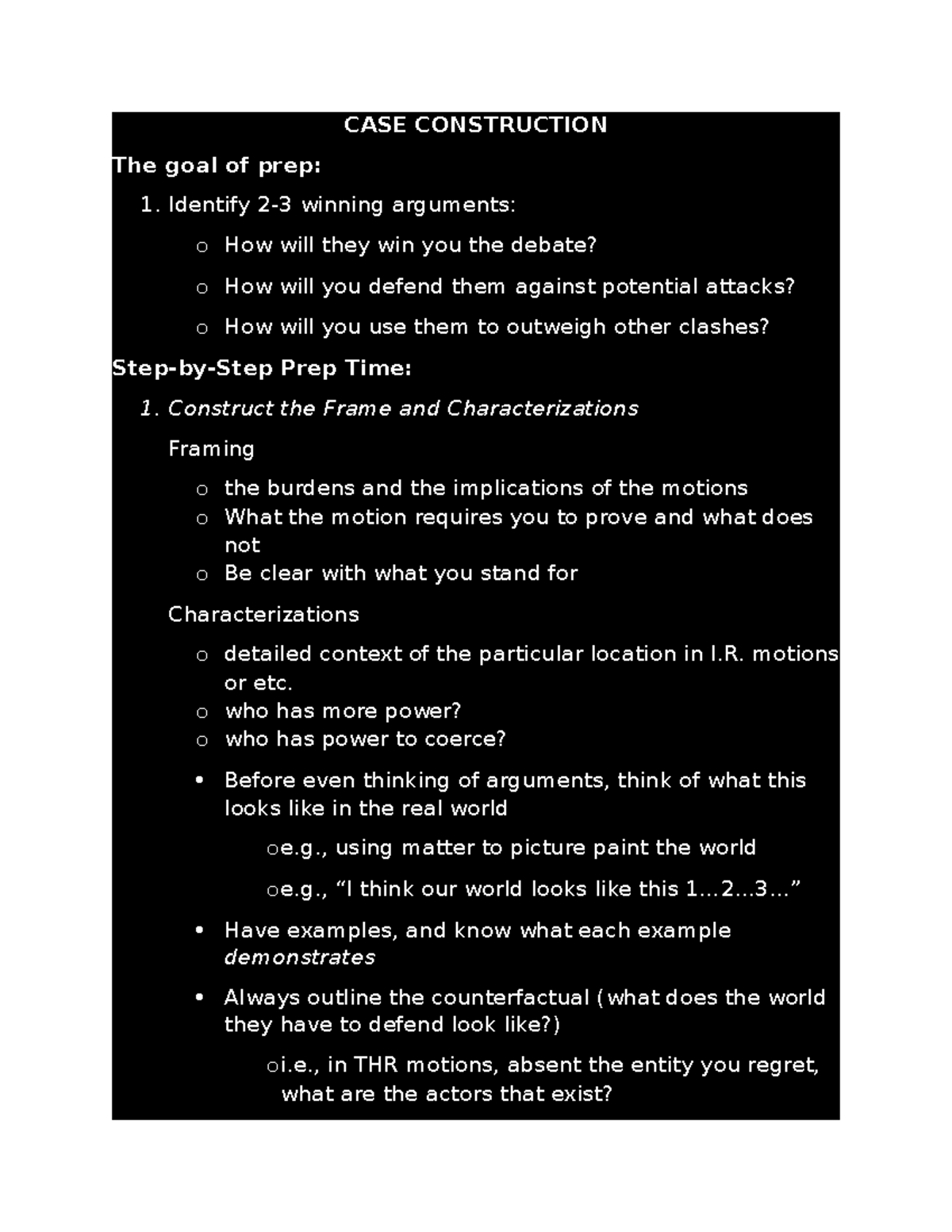 CASE Construction - eedefsdfsd - CASE CONSTRUCTION The goal of prep ...