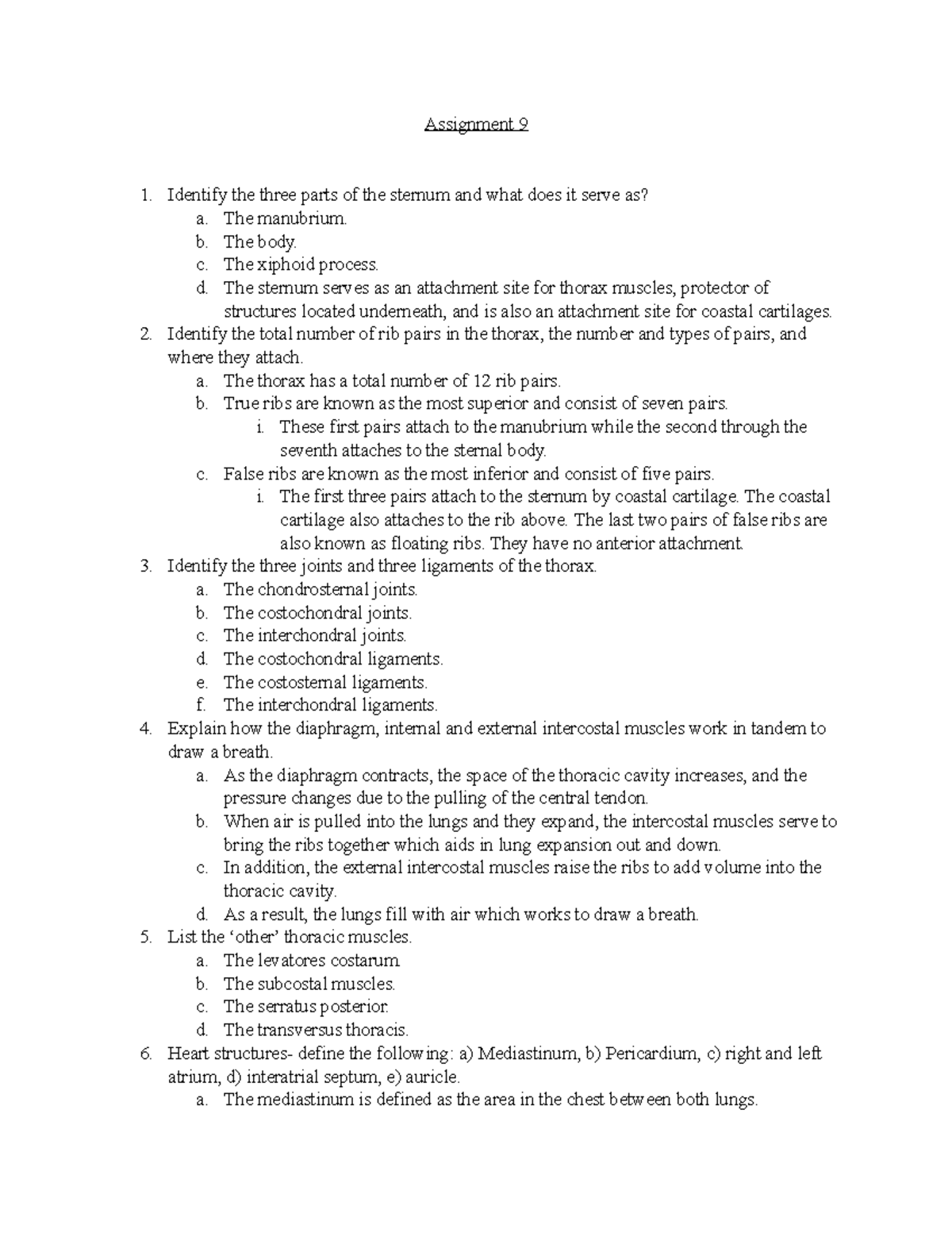 Assignment 9 (Kinetic Anatomy) - Assignment 9 Identify the three parts ...